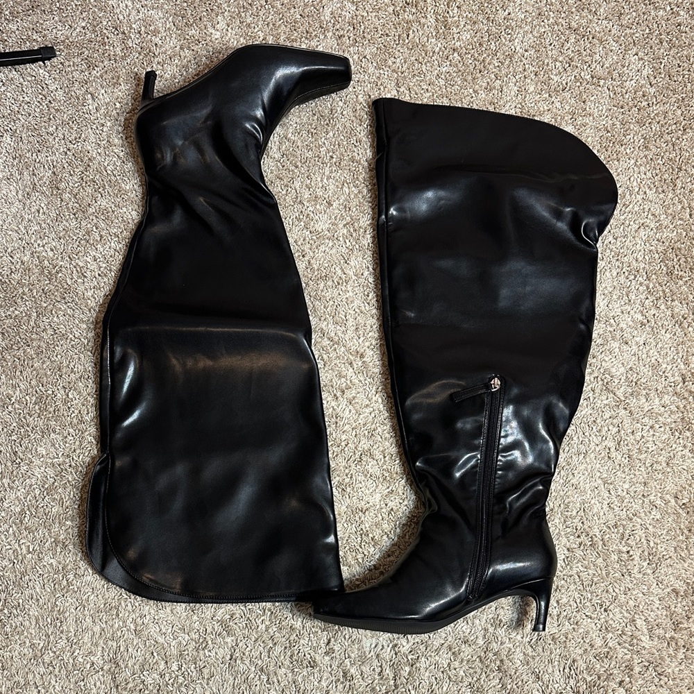 Eloquii Black Over the Knee Boots